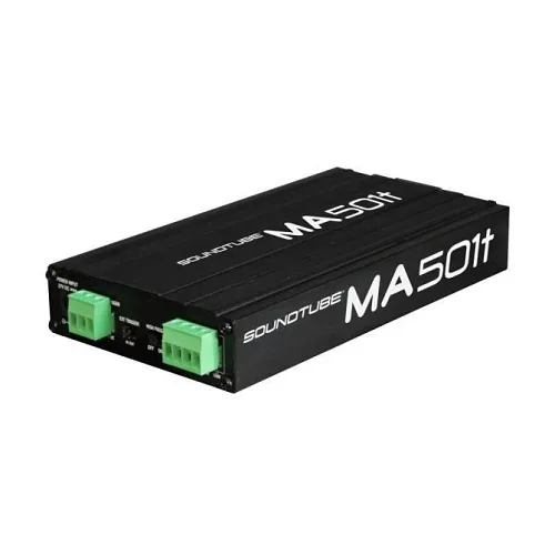 SoundTube MA501T Low Voltage Amplifier, 50W Output Power at 25V / 70V / 100V, 12V Trigger, Black