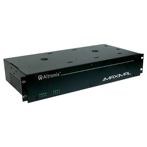 Altronix MAXIMAL1RHDV Access Power Controller with Power Supply Charger, PTC Relay Outputs, 12/24V DC at 4A, 220V AC, 2U