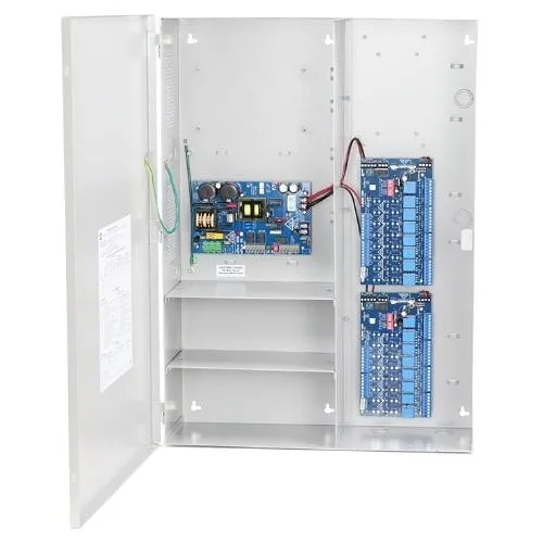 Altronix MAXIMAL3FD Access Power Controller with Power Supply Charger, 16 PTC Class Relay Outputs, 12/24V DC at 6A, FAI, LinQ2 Ready, 115V AC, BC800 Enclosure