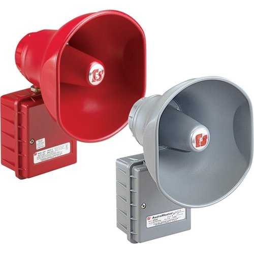 Federal Signal AM300 AudioMaster Public Address Speaker, 15W, Transformer Coupled, UL, Red