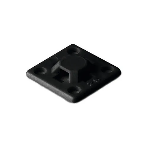 HellermannTyton MB2.5A0C2 Keystone Jack, Cable Tie Mount, T18 Adhesive, 100-Pack, Black