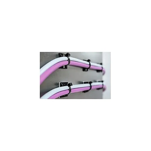 HellermannTyton MB5A0C2 Cable Tray and Tie Mount, Rubber Adhesive Cable Tie Mount, 1.49 1.49", 100-Pack, Black