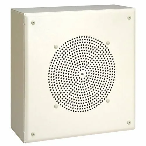 Bogen MB8TSQVR Metal Box Speaker with Recessed Volume Control, Off-White