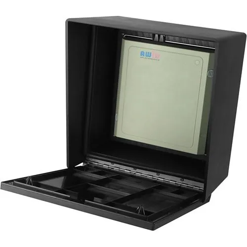 Pedestal Pro MC-PC-10-E-BLK 10" Square Polycarbonate Housing, Black