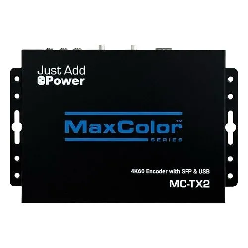 Just Add Power MC-TX2 Series MaxColor 4K Transmitter with Audio Return Channel and Fiber Port Connection Support