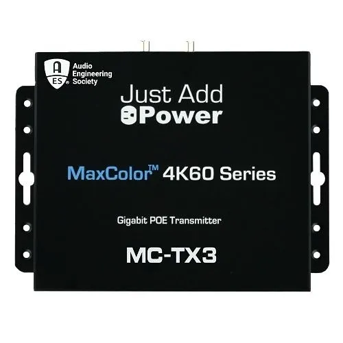 Just Add Power MC-TX3 MaxColor Series 4K60 Transmitter with AES67 and USB-C