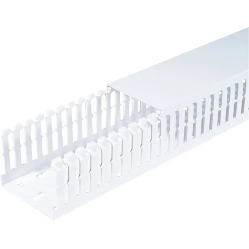 Panduit MC75X100WH2 Cable Duct, Slotted Metric Duct, 75mm x 100mm, PVC