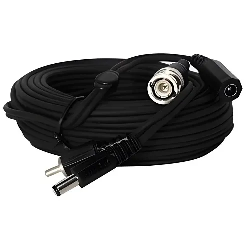 Speco MCBL50 Power and Video Cable for Marine Camera, Includes Popular Adapters, 50'