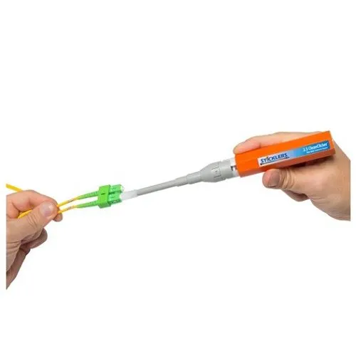 Sticklers MCC-CCU250 2.5mm CleanClicker Fiber Optic Connector Cleaner, 750 cleans, SC, ST, FC, E2000, UPC/APC, Blue