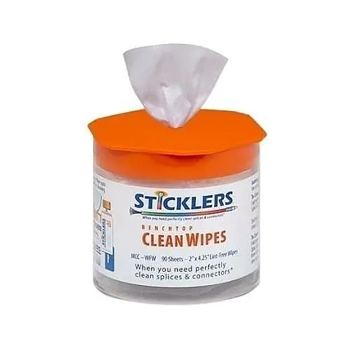 Sticklers MCC-WFW Benchtop CleanWipes for Fiber Optics