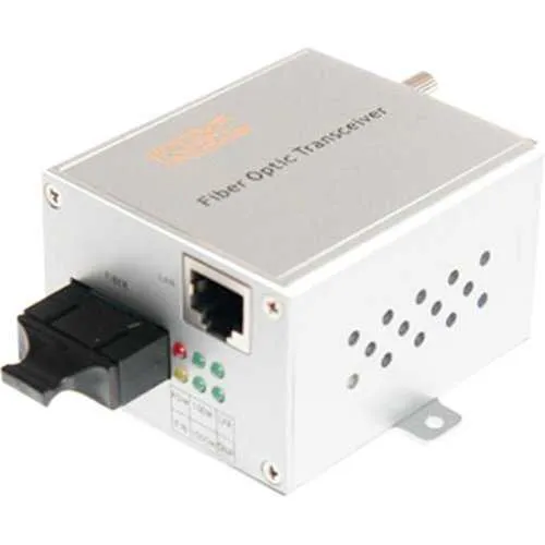KBC Networks MCG1-S1B-MSA 1000Mbps Ethernet LAN Fiber Optic Media Converter "B" Side Fiber 1310, 1550nm Single-Mode 20dB Optical Loss Budget 30Km Range Compact Module ST Connector US Power Plug