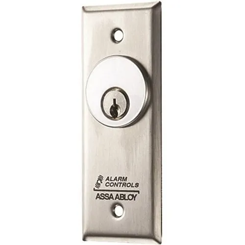 Alarm Controls MCK-4-2 MCK Series Mortise Cylinder Key Switch Station, SPDT Alternate, Single Gang