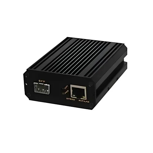 KBC Networks MCLS1-P1N-WNN-B INDUSL 100M Media Converter with SFP Industry Port and Power over Ethernet Plus Output