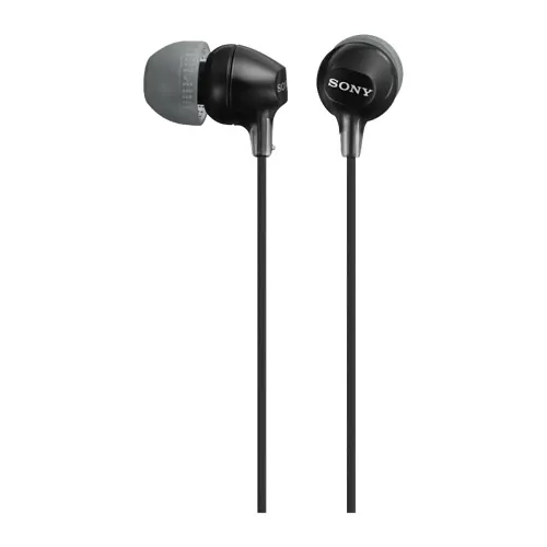 Sony MDREX15LP/B Fashion Color Series Wired In-Ear Earbuds, Black