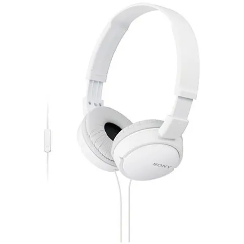 Sony MDR-ZX110AP/W ZX Series On-Ear Headphones with Microphone, White