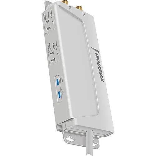 Panamax MFP-300 Max Flat Panel 300 2-Outlet Surge Protector/Power Filter with Cable/Sat Signal Protection