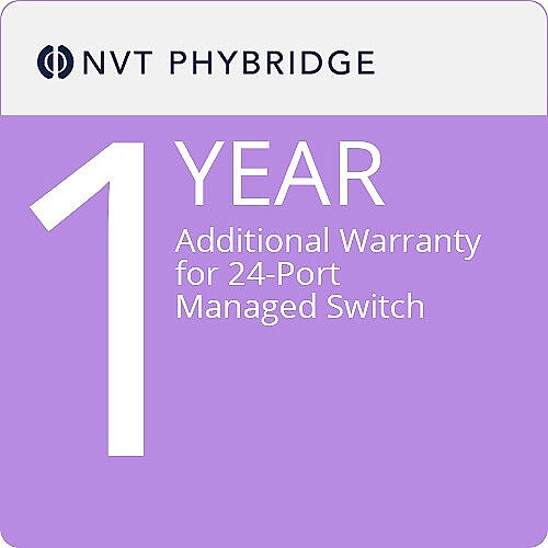 NVT Phybridge NV-24PT-MTNC-1 1-Year Extended Warranty for Use with 24-Port Managed Switches