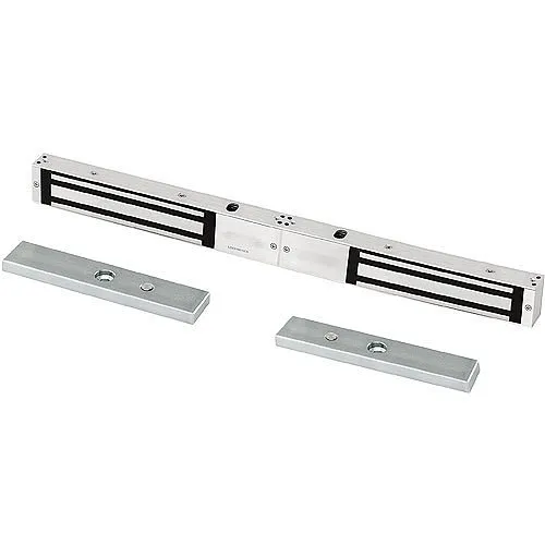 Locknetics MG600-2 Maglock MG Series 600 Model Double Mag Lock, Standard 600 lb, 12/24VDC, Satin Stainless Steel