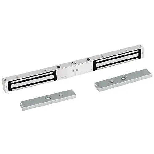 Locknetics MG600DT-2 MG Series Double Electromagnetic Lock, 600 lb Holding Force, Satin Stainless Steel