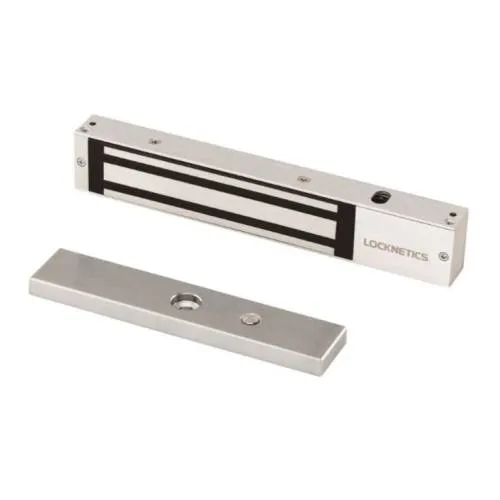 Locknetics MG600DT Maglock, 600 lb Holding Force, 12/24VDC, Door Status, Satin Stainless Steel