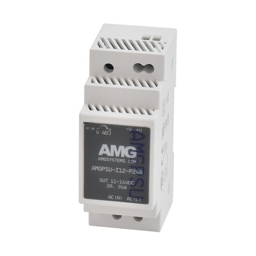 AMG Systems AMGPSU-I12-P24A-K Industrial Power Supply Kit, 12VDC, 24W, Adjustable 11-14VDC