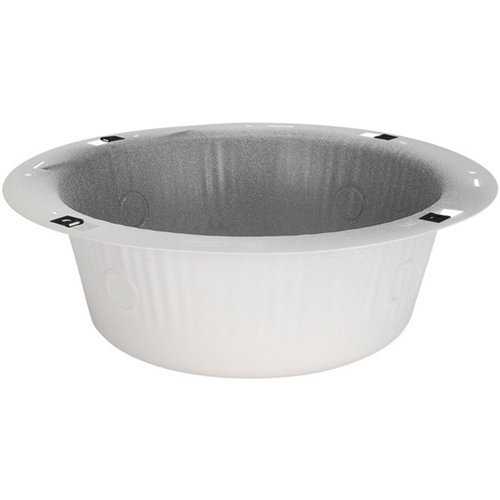 Quam ERD8U Back Box Enclosure, Round, 275 CID, White Powder Coat Finish