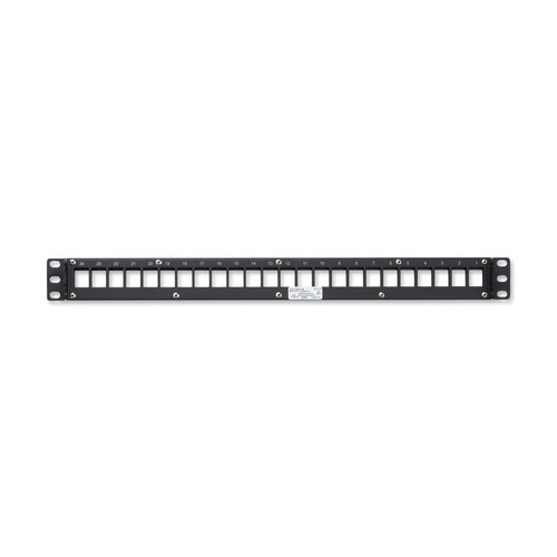 Belden Ax103114 KeyConnect 24-Port Flat Patch Panel, 1U RMS, Black