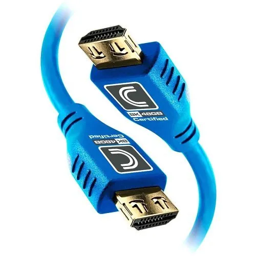 Comprehensive MHD48G-6PROBLU MicroFlex Pro AV/IT Integrator Series Ultra High Speed 8K 48G HDMI Cable with ProGrip 6', Blue