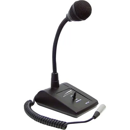 Speco MHL5S Gooseneck Adjustable Desktop Microphone