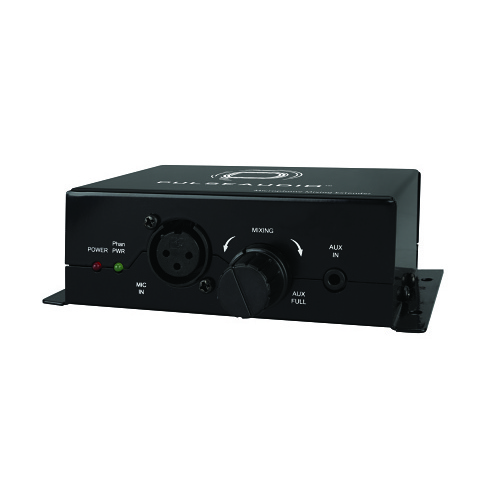 Vanco PA-EXMIX PA-EXMIX Mixing Microphone and Analog Audio Extender over Cat5e/6, XLR and AUX Inputs, PoC, Black