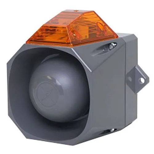 Eaton MIN-TA Audible Beacon, 113dB, 9-60VDC, Amber Lens, Grey