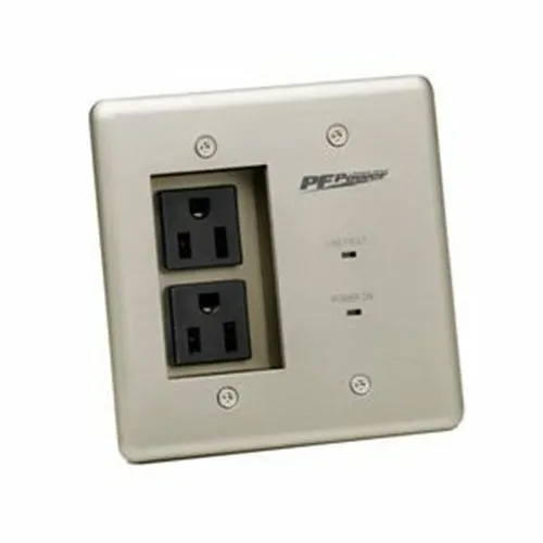 Panamax MIW-POWER-PRO-PFP Max-In-Wall Power Outlet Faceplate with (2)15A Outlets, Surge Protection, EMI/RF Filtration