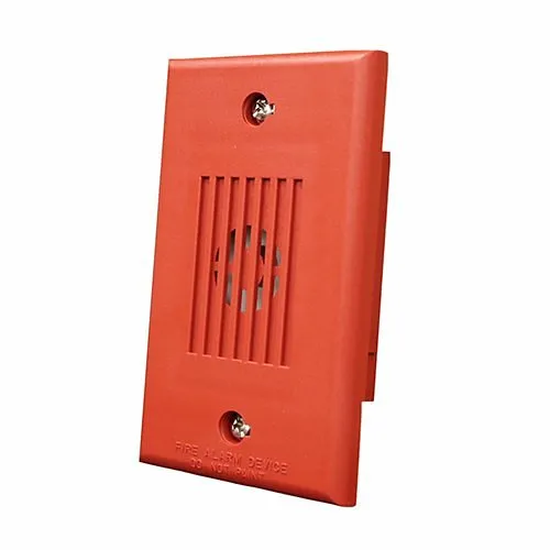 Eaton Wheelock MIZ-24S-R MIZ Mini Horn, Wall, 24V, Temporal/Continuous, Indoor, Red