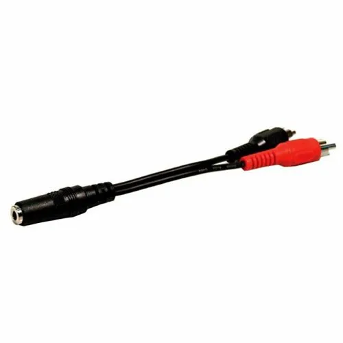 Comprehensive MJS/2PP-C 3.5mm Stereo Jack to RCA Plugs 6"