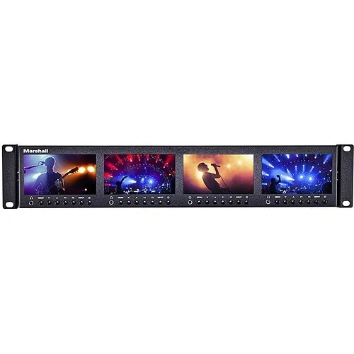 Marshall ML-454-V3 Quad 4.5" Screens Rackmountable Monitor with HDMI and 3G-SDI