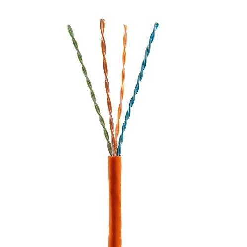PureNet U6500-004-ROR2 CAT6 Network Cable, CAT6 CMR UTP Cable, 500 MHz, Box, Orange