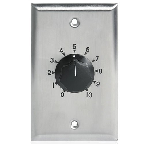 AtlasIED AT100 100W Single Gang Stainless-Steel 70.7V Commercial Attenuator
