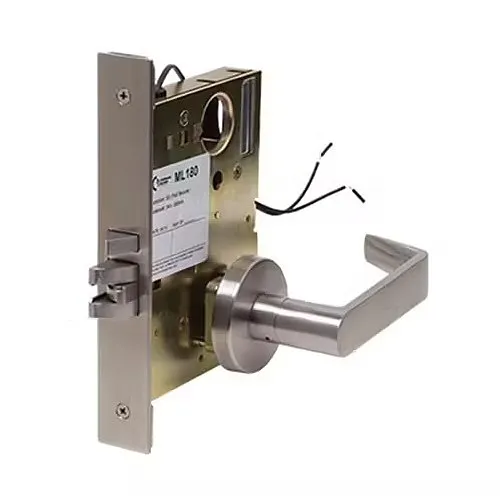 Command Access ML180EU L6B 24V 626 Electrified Solenoid Schlage L9000 Retro Mortise Lock,  Satin Chromium Plated