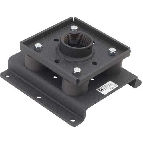 Chief CMA345 Structural Ceiling Plate, 3.4"H 7.3"W 7.3"D with Offset and Flexible Neoprene Rubber Joint Minimizes Shock and Vibration for Mounting Projector, Black