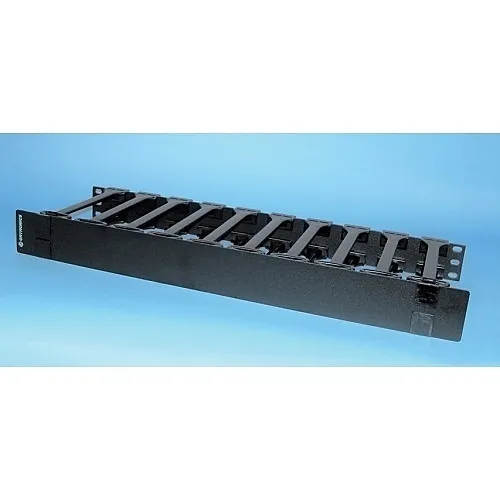 Ortronics MM6HMF1RU Mighty Mo Horizontal Cable Management Panel, 1U, Black