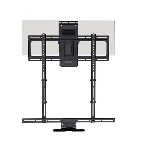 MantelMount MM710 Deluxe Pull Down TV Mount, 80-Degrees Extended Swivel with Included Adapter, Black Matte