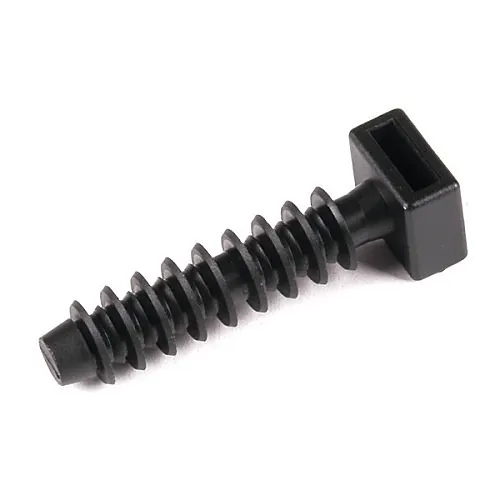 HellermannTyton MMB.50C2 Masonry Cable Tie Mount, PA66STHS, Black, 100-Pack