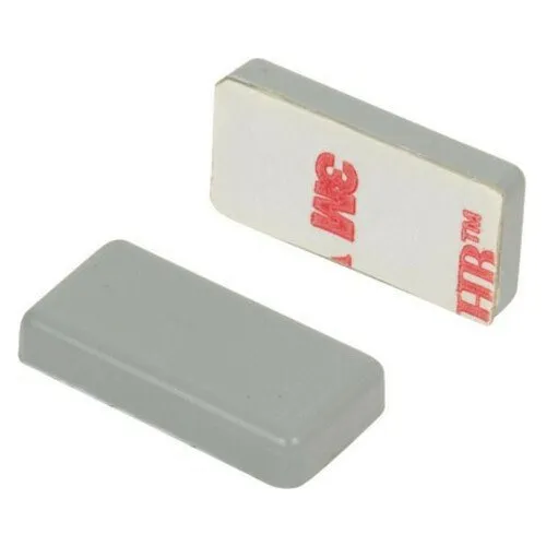 Nascom MN123787GP Overmolded Bar Magnet, H1/8" W3/8" L7/8", Gray