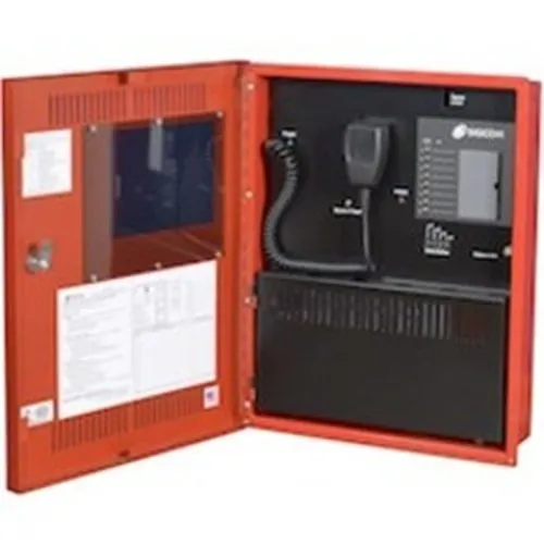 SigCom MNS-100BAS 100W Voice Evacuation System Panel with Speaker Circuits, Back-up Battery and Power Supply