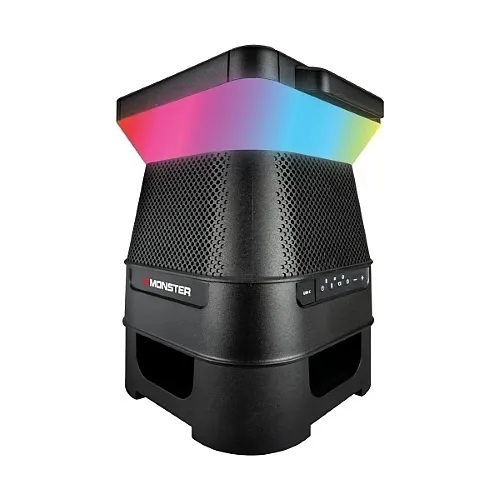 Vanco MNSOLX-BLK Solar X Outdoor LED Wireless Solar Powered Speaker