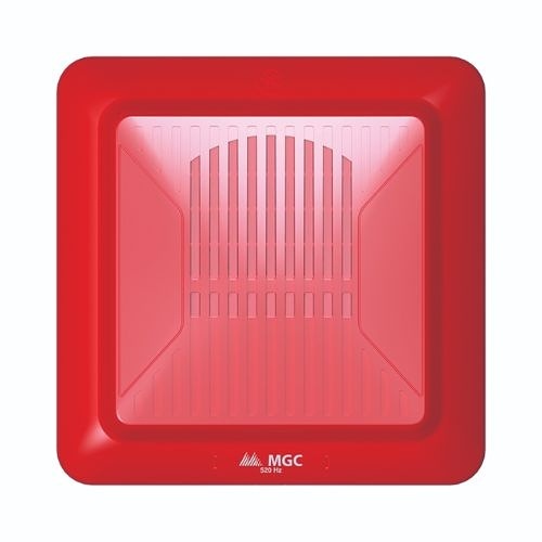 Secutron FH-400-LF-RR Low-Frequency Wall / Ceiling Mount Sounder, Red