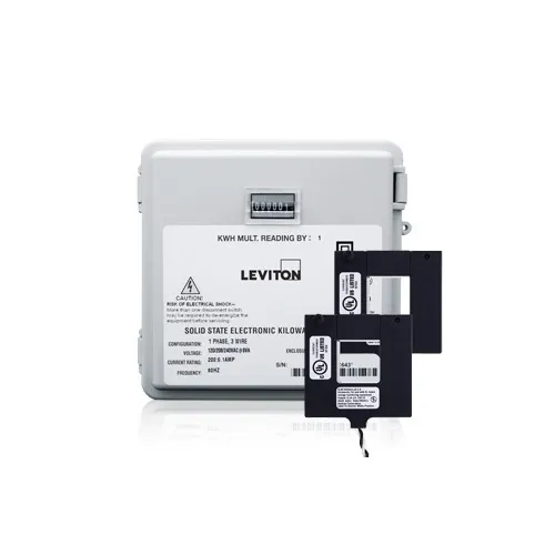 Leviton MO240-2W Mini Meter, Max 200A, (2) Split Core Current Transformers