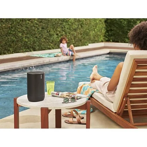 Sonos Move Portable Wi-Fi and Bluetooth Speaker, Shadow Black (MOVE1US1BLK)