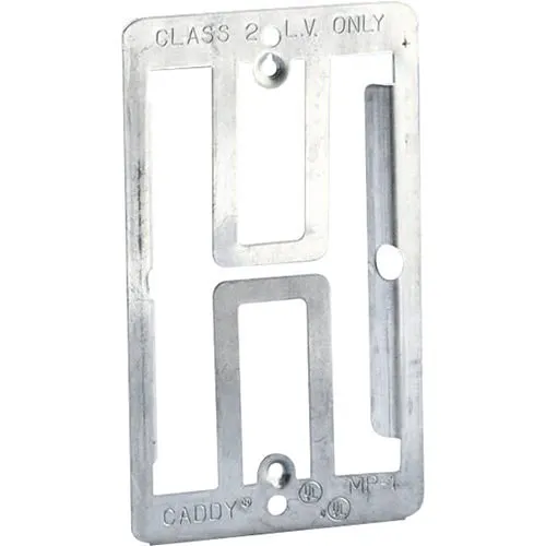 nVent CADDY MP1 Low Voltage Mounting Plate, 1-Gang, Pregalvanized Steel