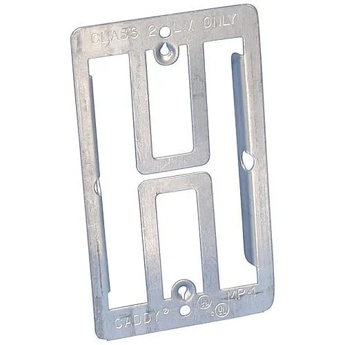 nVent CADDY MP2 Low Voltage Mounting Plate, 2-Gang, Pregalvanized Steel
